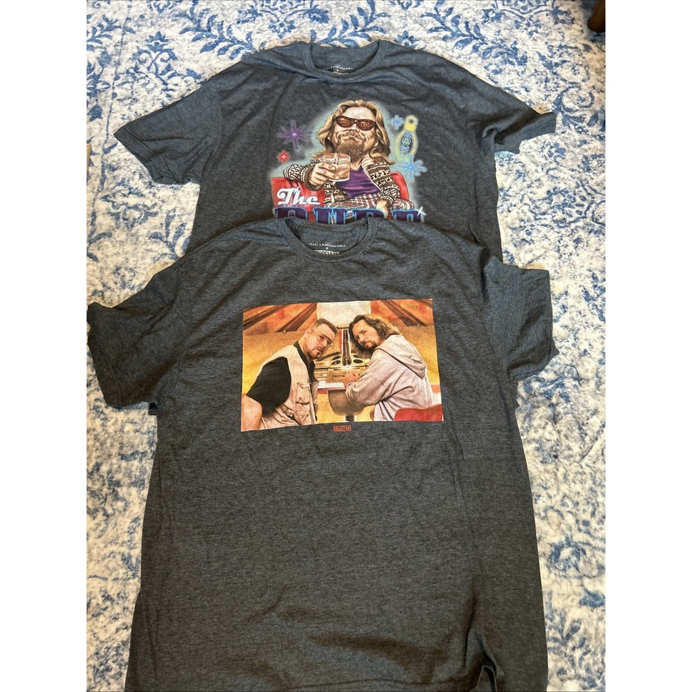 RSVLTS The Big Lebowski Graphic T Shirts Lot Of 2 White Russian Bowling XL